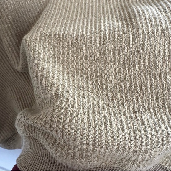 Aerie Vintage-Inspired Olive Ribbed Sweatshirt S oversized - Picture 6 of 6